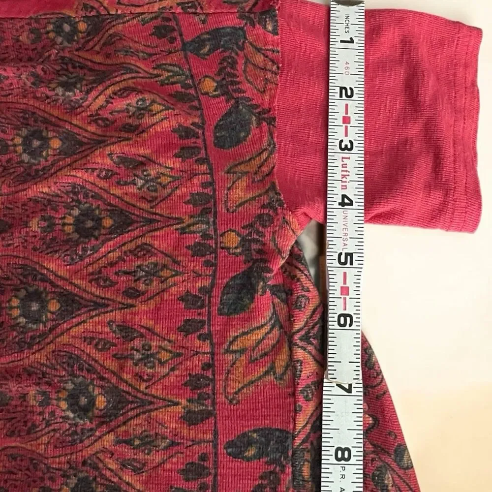 Boho Fairy Grunge Drapey Handkerchief Tunic Free People Pick Me Up Red Tee XS